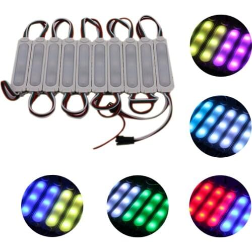 DC 12V 20pcs LED Module WS2811 full Color 3LED SMD5050 RGB Waterproof LED Pixel Digital light