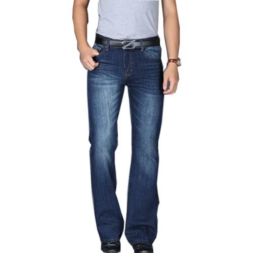 Korean style flared jeans mens long flared jeans fashion loose long trousers