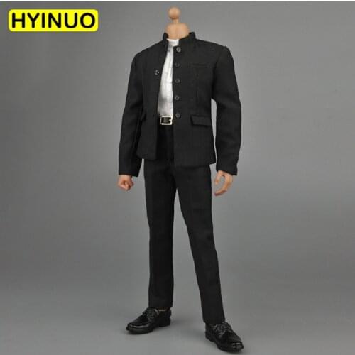 2 Colors 1/6 Scale ZY16-16 Chinese Suit Tunic Suit Men Tang Male Formal Wear Clothes Clothing Set F 12" Action Figure Male Body
