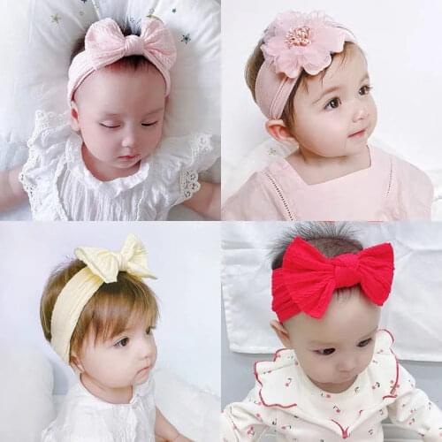 Baby Hair Band Set for Girls Bow Elastic HeadbandsBaby Headband Flower Girls Turban Kids Headware Baby Hair Accessories
