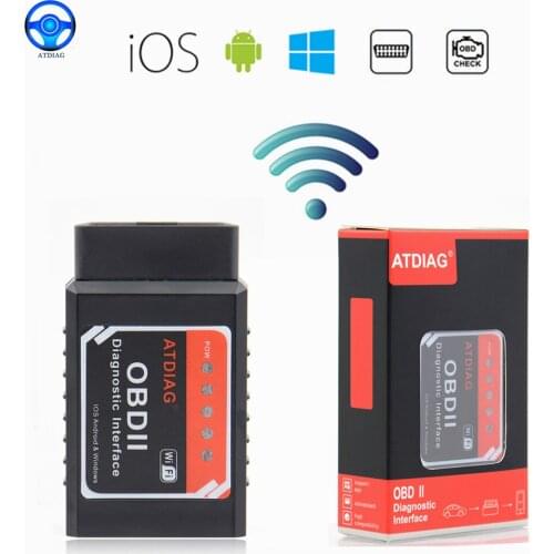 ELM327 OBD2 WIFI V1.5 Supports Android/iOS Car Diagnostic Tool With PIC18F25K80 ELM 327 Diesel Cars Code Scanner in stock