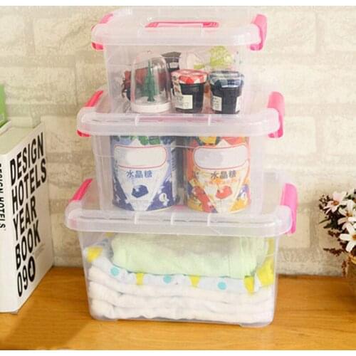 Creative Household Products Transparent Plastic Storage And Sorting Box Portable Enlarged Storage Box Toy Clothing Storage Box 2