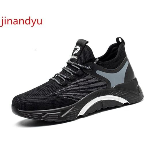Anti Puncture Steel Toe Shoes Mesh Safty Boots for Men Working Sneakers Casual Fashion Work Clothes Indestructible Safety Shoes