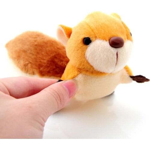 Cute Cartoon Squirrel Plush Stuffed Doll Toy Keychain Key Ring Backpack Ornament backpack Stuffed key chain Keyring for girls