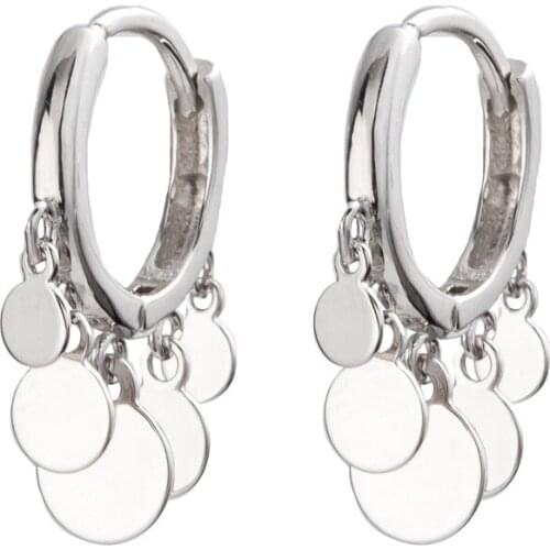 Fashion Simple Style Round Tassel Earrings Personality Jewelry Metal Earrings Ear Pendant For Cute Female Charm Exquisite Gift