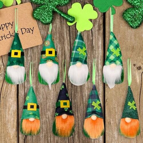 New Fashion Christmas Irish Festival Green Doll Tulip Rudolph Doll Decoration For Home Gifts Ornaments Party Supplies