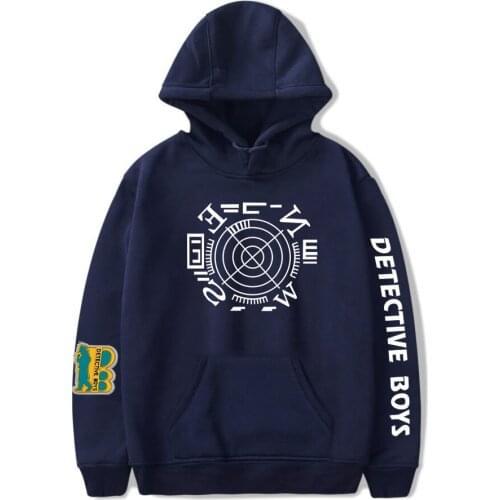 New Detective Conan Popular Hoodies Men Women Sweatshirts Hip Hop Hooded Print Detective Conan Hoodie boys girls blue pullovers