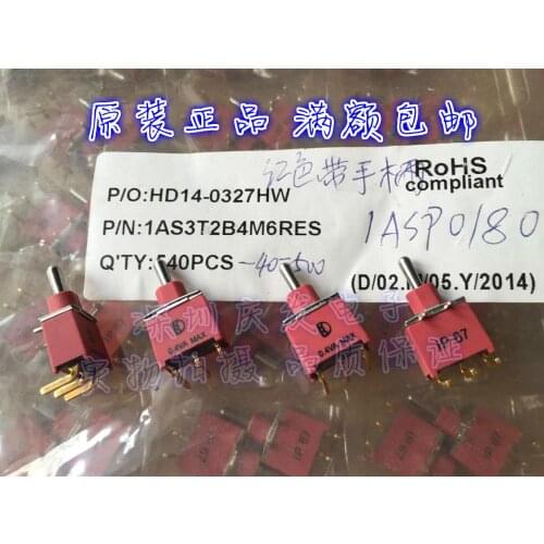 Original new 100% 1AS3T2B4M6RES waterproof 3pin 3 gear button switch shake the head to move the switch 0.4VA