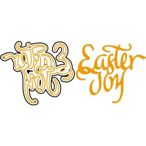 Easter Joy Phrase Stencil Metal Cutting Dies DIY Scrapbooking Crafts Supplies Embossing Festival Paper Cards Making New 2018 Die