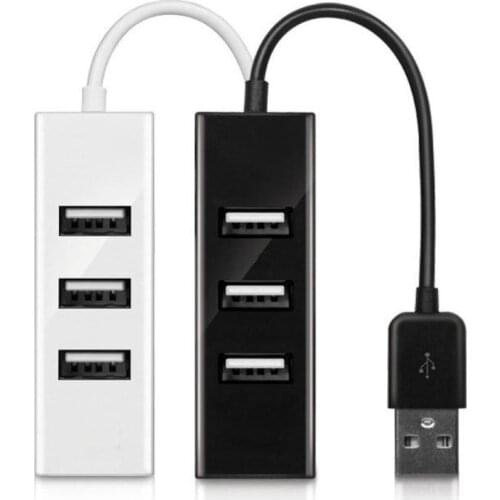 Portable 4 Ports USB 2.0 Expansion Hub Splitter Adapter for PC Laptop Computer Desktop USB HUB
