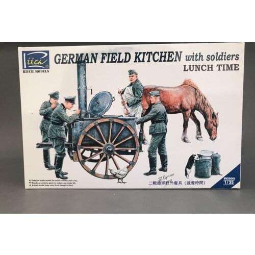 Riich Models RV35045 1/35 WWII Greman Field Kitchen with Soldiers lunch Time