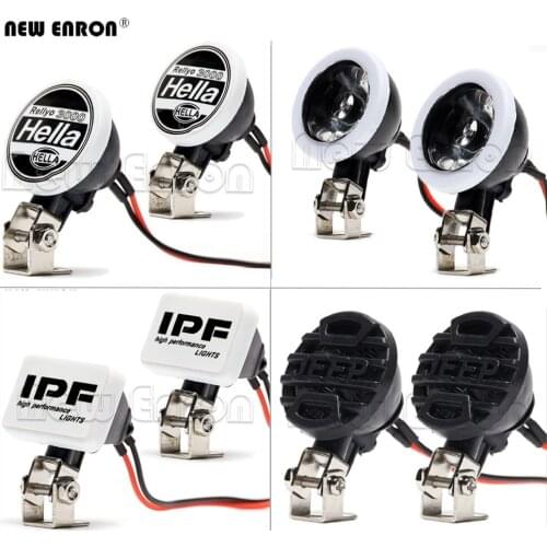 LED Lights Headlights Spotlight with Bracket High Brightness for RC Car Part 1/10 Traxxas TRX4 TRX6 Axial SCX10 Redcat Gen8 HPI