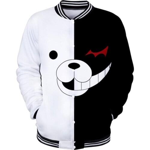 Danganronpa Monokuma Cosplay Unisex Hoodie Sweatshirt Hooded Jacket Daily Casual Coat Costumes