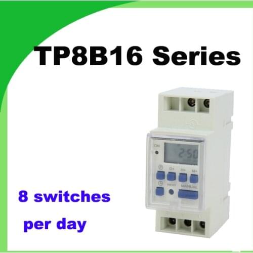 TP8B16 Digital Weekly Programmable Time switch DC36V Time Relay