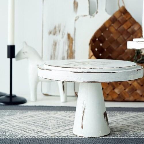 Vintage White Wood Cake Stands Ornament Storage Racks Cake Tools for Fondant Cupcake Storage Holders