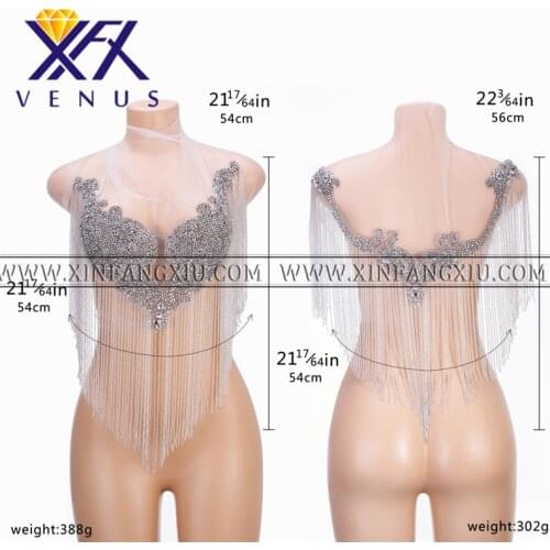 XFX VENUS 1 Pcs Rhinestones Applique Iron on Transfer Patches Trimming for Women Dress Clothes Fabric DIY Parches Applique Patch