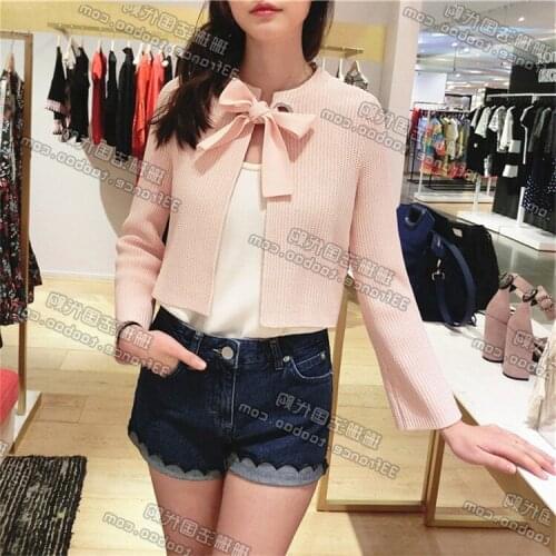 Patads French womens M autumn winter round hole metal buckle lace up elegant T-shirt e17maroc 2 colors