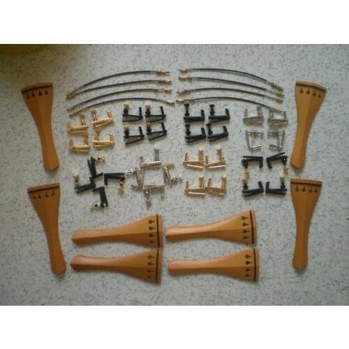 1 PC Violin Tail piece with 4 PCs Violin Fine tuner & 1 PC nylon Violin tail gut all 4/4