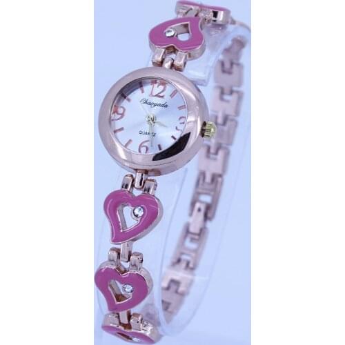 10pcs/Lot Casual Watch Popular Mixed Bulk Heart Design Lady Women Alloy Strap Crystal Quartz Fashion Wristwatch bracelet watches