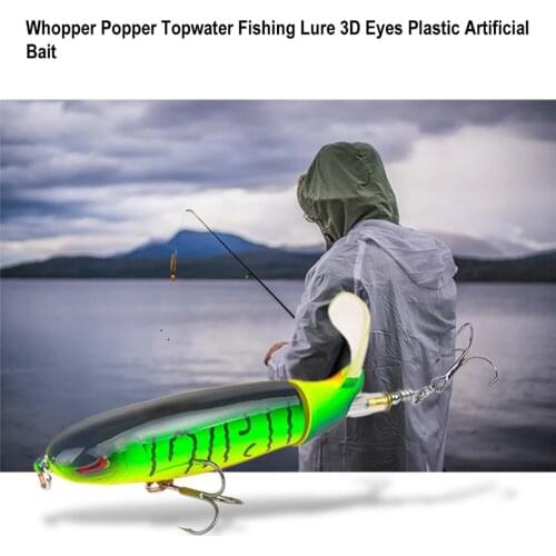 10CM 13G Whopper Popper Topwater Fishing Lure 3D Eyes Plastic Artificial Bait Hard Fishing Plopper Hook Fishing Accessories