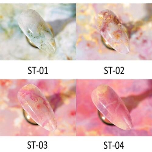 125x4cm Nail Foils Marble Series Pink Blue Foils Paper Nail Art Transfer Sticker Slide Nail Art Decal nail art decorations