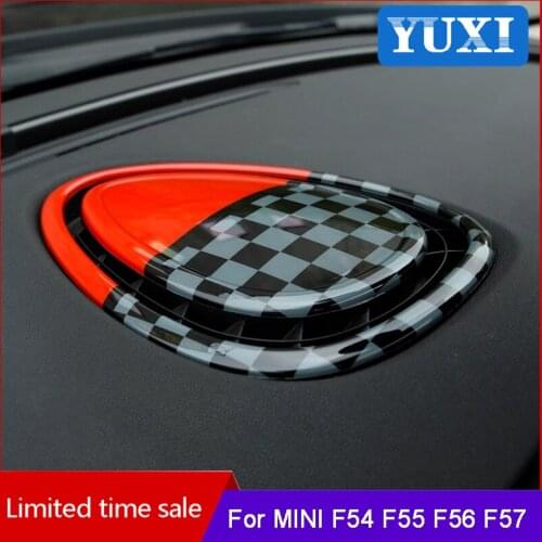 2PCS Car interior center console speaker Air outlet decorative cover sticker For BMW MINI CooperS F54 F55 F56 F57Car Accessories