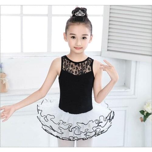2018 Girls New Arrival Vintage Sweet Lace Ballet Dress Children High Quality Ballet Dancing Skirt