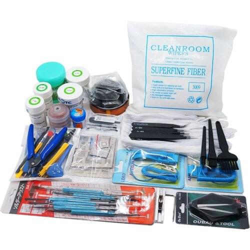 810pcs DDirectly Heat Stencil Jig Silver Solder Iron Tip-900M BGA Reball Kit 25K Lead Solder Ball + Opening Kit 21 In 1