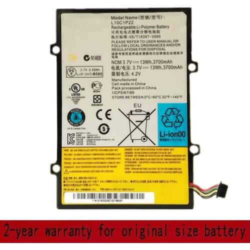 3.7V 3700mAh 13wh L10C1P22 Laptop Battery For Lenovo Lepad A1 A1-07 Tablet PC H11GT101A 121500028