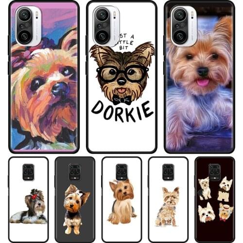 Yorkshire Terrier Phone Case For Redmi Note 10 Pro Max 9 8 7 9T 8T 9s Cover For Redmi K40 K30 pro Shell Black Caso