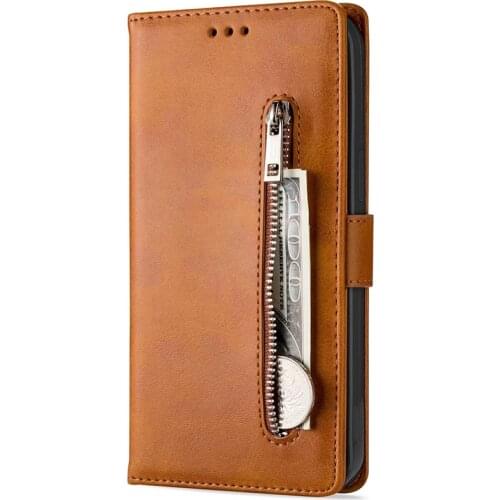 For iPhone 7 8 6 6S Plus X XR XS Max Wallet Leather Case Fashion Zip Flip Phone Bag SE 11 Pro Luxury PU Leather Flip Cover