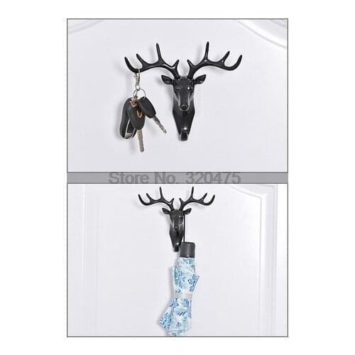 DHL 100pcs practical key hook Creative wall holder for tie organizer hat/bag/jewelry rack deer home decor clothes rack hook