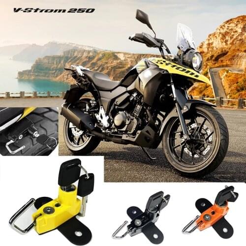 For SUZUKI V-Strom 250 2017 2018 2019 Motorcycle Helmet Lock Anti-Theft with Keys Aluminum Alloy Motorcycle Accessories