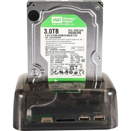 USB3.0/Type C to 2.5inch/3.5inch SATA/IDE Dual Bay Hard Drive Docking Station HDD Enclosure M2 TF SD Slot For TV Laptop