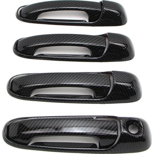 Door Handle Cover Molding Trim for Dodge Dakota 2005-2011 / Durango 2004-2009 Carbon Fiber Style Exterior Decoration Accessories