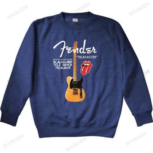 Cotton sweatshirt male hoody Keith Richards Guitar Black Guard Tele Micawber hoodies Man crew neck hoodie