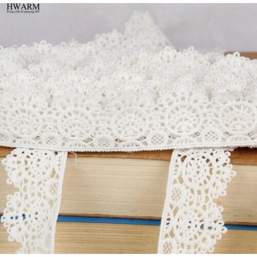 10yard 3.5cm lace fabric ribbon wedding decoration New water-soluble milk silk embroidery bar code garment accessories cloth