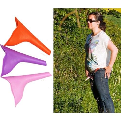 Hot Sale New Design Women Urinal Outdoor Travel Camping Portable Female Urinal Soft Silicone Urination Device Stand Up & Pee