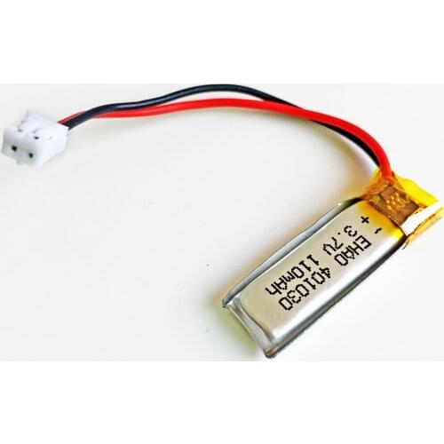 401030 3.7V 110mAh JST PH 2.0mm 2pin Lithium Polymer LiPo Rechargeable Battery For Mp3 GPS PSP bluetooth Headphone Headset