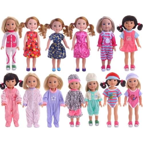 Luckdoll Handmade Doll Dress Princess Dress Fits 14.5" US WellieWishers Doll Accessories Toy Best Christma n315