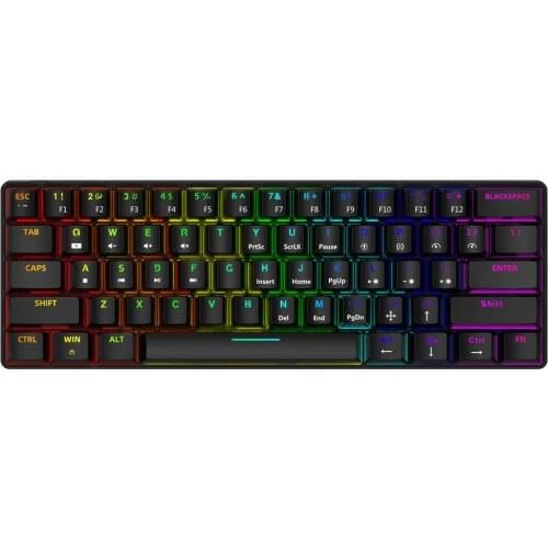 Smart Duck XS61 60% Mechanical Keyboard Outemu Yellow Red Brown RGB Switch Type C Doubleshot Keycap Macro Program