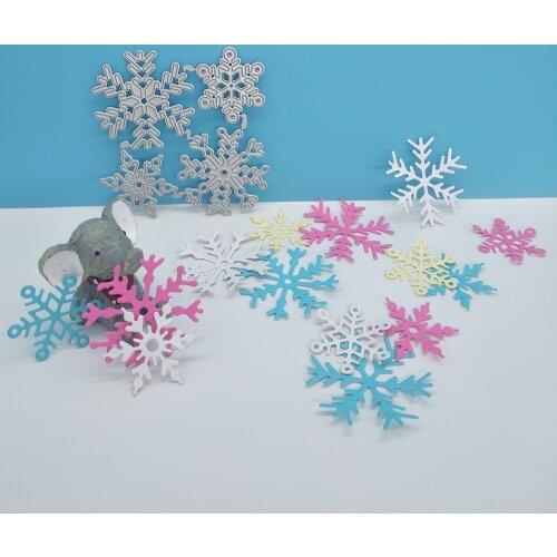 New 4-piece snowflake cutting die Christmas metal cutting die for DIY scrapbook photo album paper card embossing