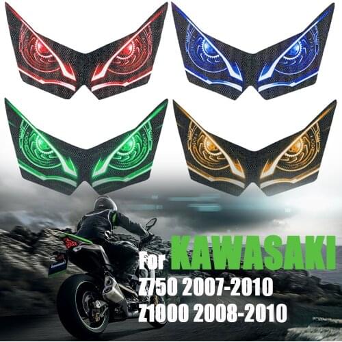 Motorcycle Headlight Decoration Sticker For KAWASAKI Z750 Z1000 Z 750 1000 3D Stickers Head Light Fairing Protection Decal