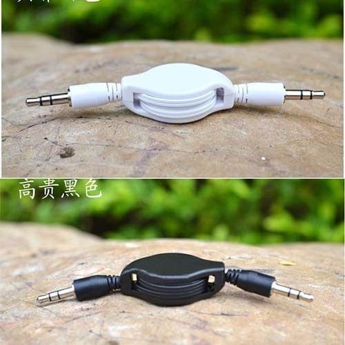 New Retractable Aux Cable Stereo Audio Extension 3.5mm Input Cord Male to Male for phone iphone mp3 mp4 latop pad