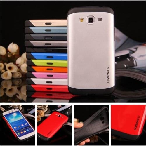 NWT 1PCS G7106 SLIM ARMOR anti-knock Case for samsung galaxy grand 2 g7102 G7106 g7108 cell phone silicone covers + 1x lcd film
