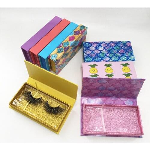 Wholesale False Eyelash Packaging Box Custom Fruit Lash Packaging Rectangle Square Magnetic Case