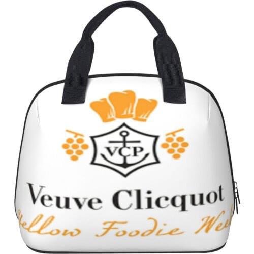 Veuve Clicquot Fashion Shell Lunch Bag Lunch Bag Insulation Bag Multi-purpose Keep Warm and Cold Lunch Bags for Women_hul02