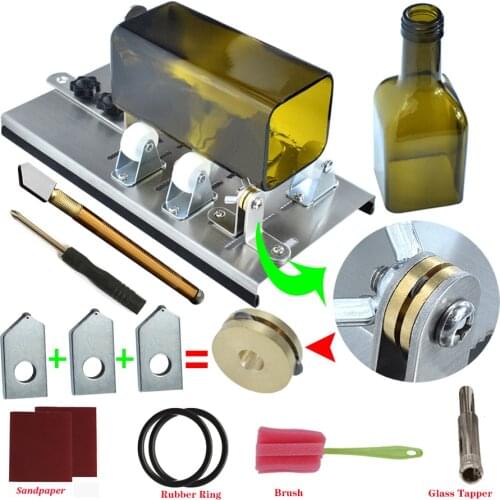 Glass Bottle Cutter Cutting Thickness 3-10mm Aluminum Alloy Better Cutting Control Create Glass Sculptures