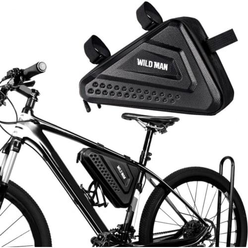 With Fastener Tape Attractive Rainproof Bicycle Hard Shell Bag Upper Tube Bag Portable for Road Bicycle