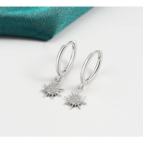 925 Sterling Tassel Zircon Star Piercing Drop Earring For Women Party Wedding Jewelry Accessories Pendientes eh1173